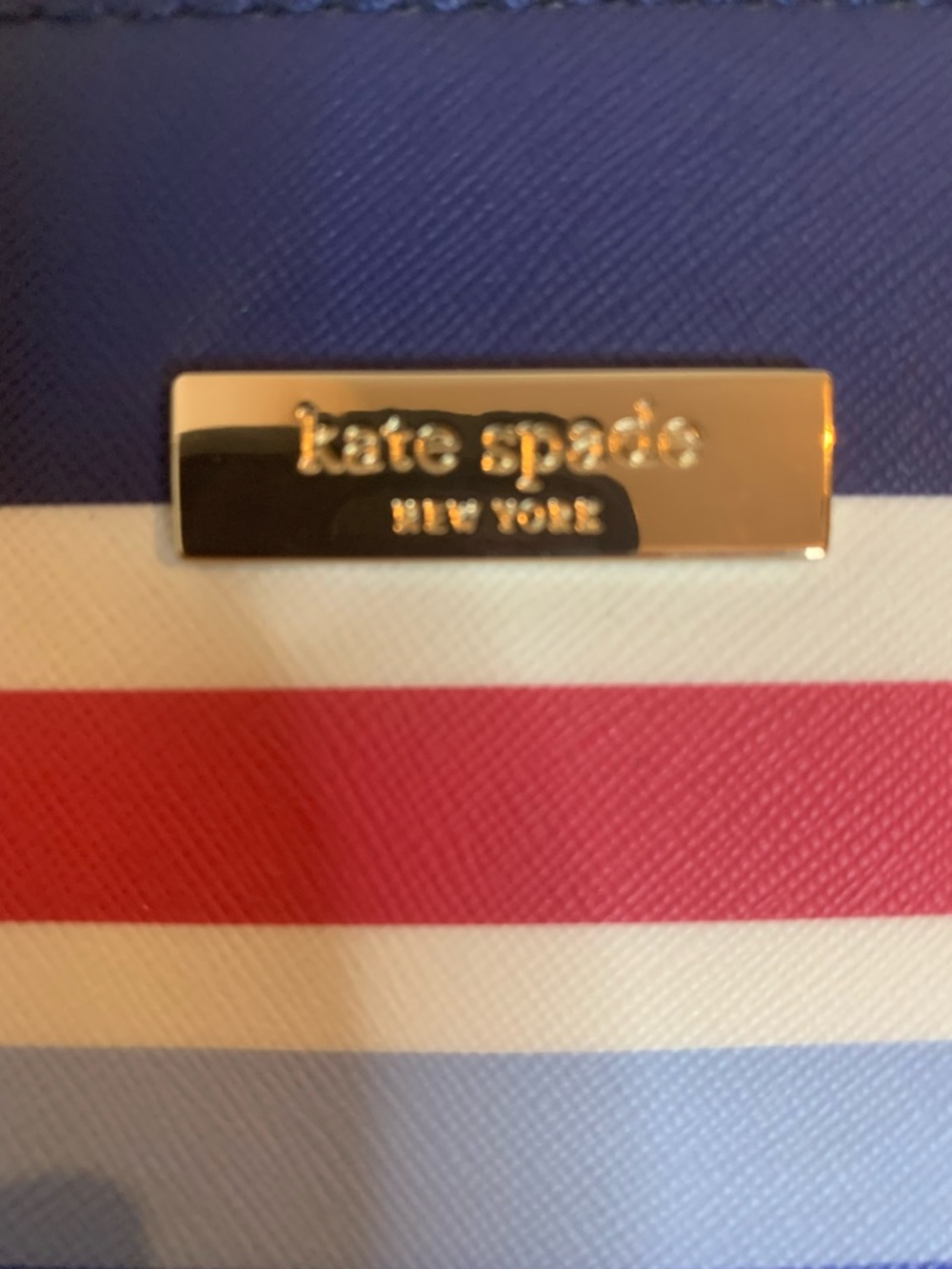 Kate Spade 3pc Set Laurel Way Evangelie Cruise Stripe Satchel Wallet Card Case - Picture 7 of 9